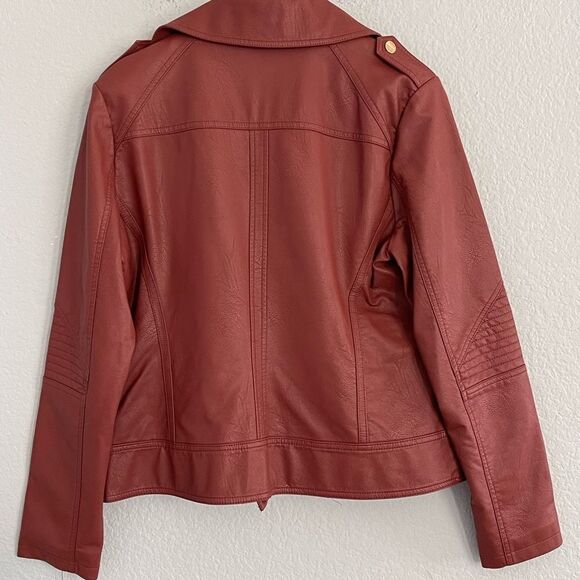 Guess Women's Faux Leather Biker Jacket - Picture 6 of 12